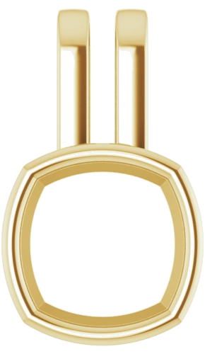 14K Yellow 7 mm Cushion Pendant Mounting (1)