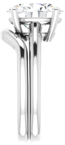 14K White 11x9 mm Oval Solitaire Engagement Ring Mounting (9)