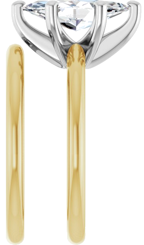 14K Yellow   White  12x6 mm Marquise Solitaire Engagement Ring Mounting (9)