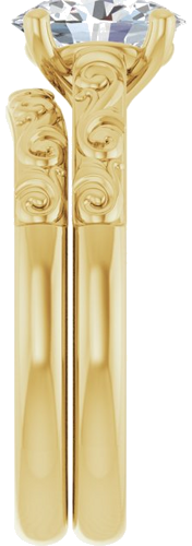 Sužadėtuvių Žiedas „Solitaire“ 585 Geltonojo Aukso Oval 8mm x 6mm (9)