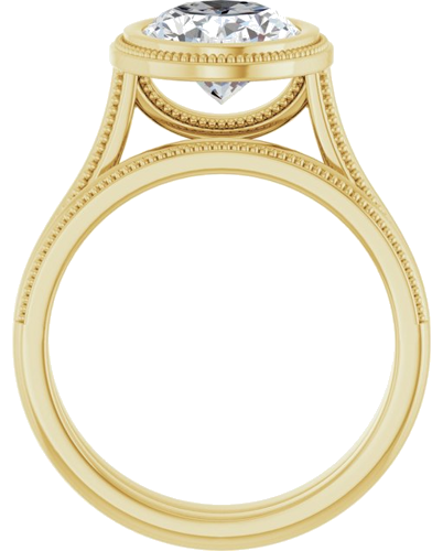 Sužadėtuvių Žiedas „Solitaire“ 585 Geltonojo Aukso Oval 10mm x 8mm (6)