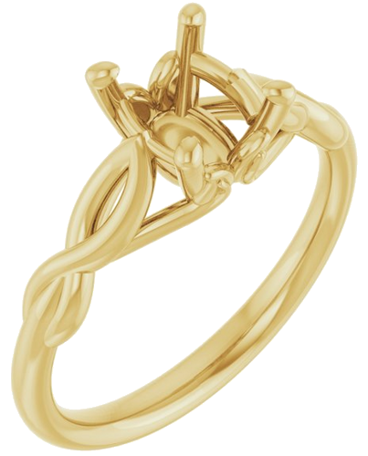 Sužadėtuvių Žiedas „Solitaire“ 585 Geltonojo Aukso Oval 8mm x 6mm (1)