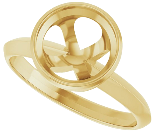 Sužadėtuvių Žiedas „Solitaire“ 585 Geltonojo Aukso Round 8.2mm (5)