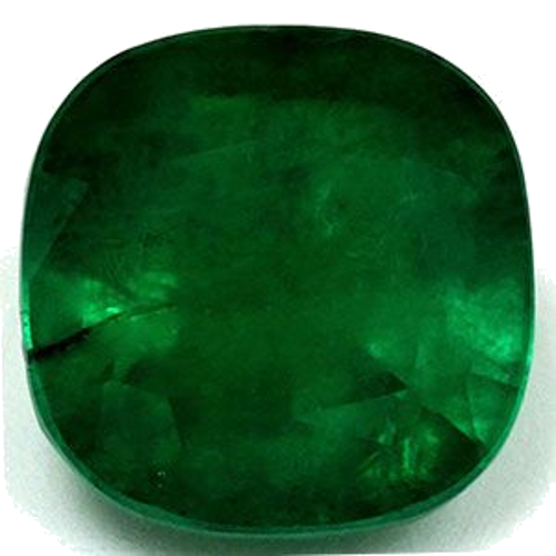 2.12 carat GREEN Cushion Smaragdas (1)