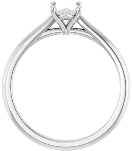 Sužadėtuvių Žiedas „Solitaire“ 585 Baltojo Aukso Oval 7mm x 5mm (2)