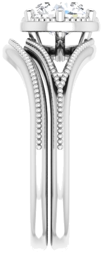 Sužadėtuvių Žiedas „Solitaire“ 585 Baltojo Aukso Round 6.5mm (9)