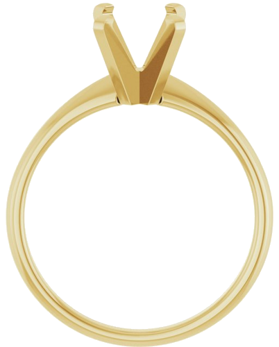 14K Yellow 9 x 7 mm Oval Solitaire Engagement Ring Mounting (2)