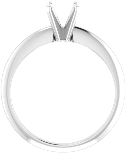 Sužadėtuvių Žiedas „Heavy Solitaire“ 585 Baltojo Aukso Emerald 6mm x 4mm (2)