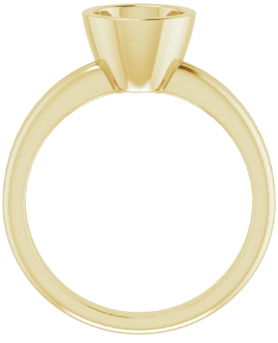 Sužadėtuvių Žiedas „Bezel-Set Solitaire“ 585 Geltonojo Aukso Round 7mm (2)