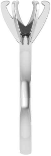 14K White 6-6.6 mm Round Solitaire Engagement Ring Mounting (4)