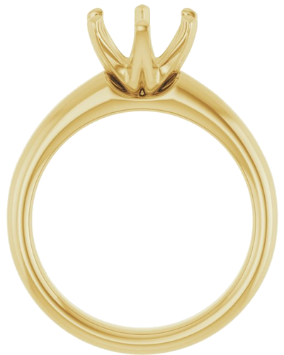 18K Yellow 8.2 mm Round Engagement Ring Mounting (2)