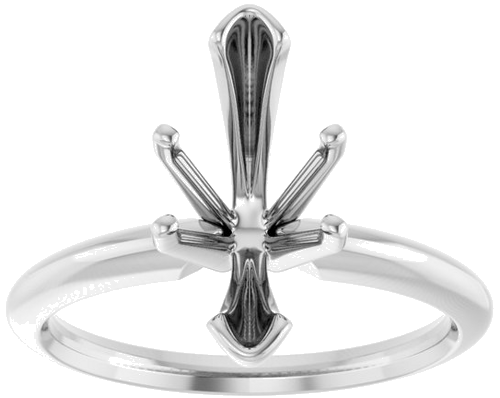 Sužadėtuvių Žiedas „V-End Solitaire“ 585 Baltojo Aukso Marquise 13mm x 6mm (3)