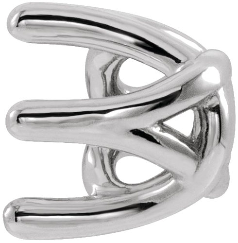 Pakabukas „Solitaire“ 585 Baltojo Aukso Round 6mm (2)