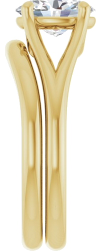 Sužadėtuvių Žiedas „Solitaire“ 14k yellow gold Oval 8mm x 6mm (9)