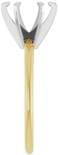 Sužadėtuvių Žiedas „Solitaire“ 585 Baltojo Ir Geltonojo Aukso Round 8.2mm (4)