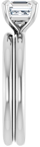 Sužadėtuvių Žiedas „Solitaire“ 585 Baltojo Aukso Asscher 6mm (9)