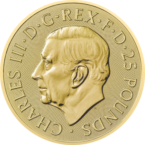 1/4 oz Karališkieji Tiudorų žvėrys: Tiudoro drakonas 2024 auksinė moneta (2)