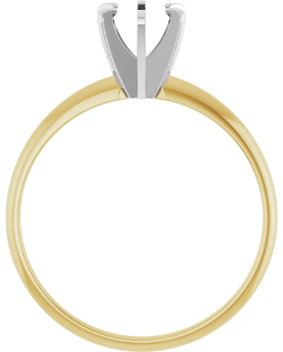 Sužadėtuvių Žiedas „Solitaire“ 585 Baltojo Ir Geltonojo Aukso Round 5.4mm (2)