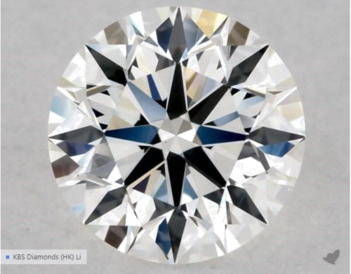 0.52 carat G-VVS2 Excellent cut Natūralus Round Deimantas (1)