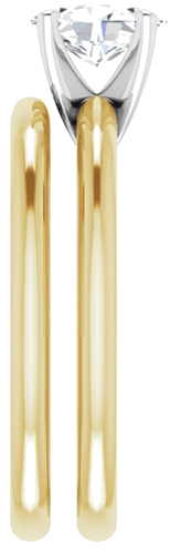 Sužadėtuvių Žiedas „Solitaire“ 585 Baltojo Ir Geltonojo Aukso Oval 7mm x 5mm (9)