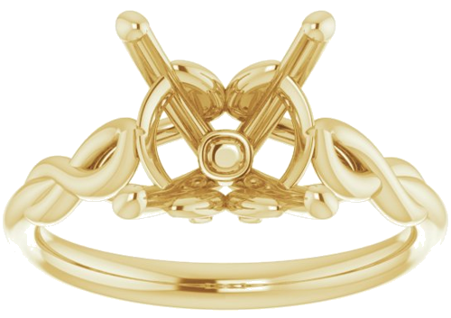 Sužadėtuvių Žiedas „Solitaire“ 585 Geltonojo Aukso Round 10mm (3)