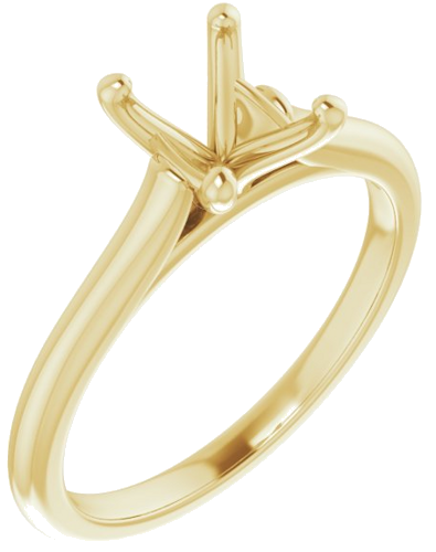 Sužadėtuvių Žiedas „Solitaire“ 585 Geltonojo Aukso Oval 8mm x 6mm (1)