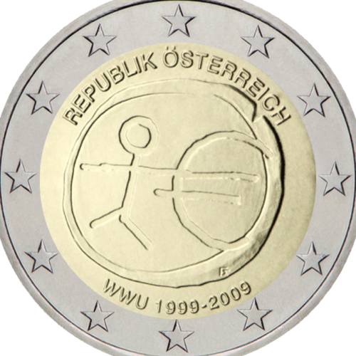 2009 Austrija EMU 2 eurų moneta (2)