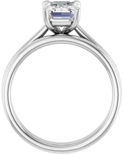 Sužadėtuvių Žiedas „Solitaire“ 585 Baltojo Aukso Emerald 8mm x 6mm (7)