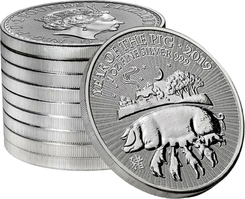 2019 Pig (Lunar) Great Britain 1 oz silver coin (2)