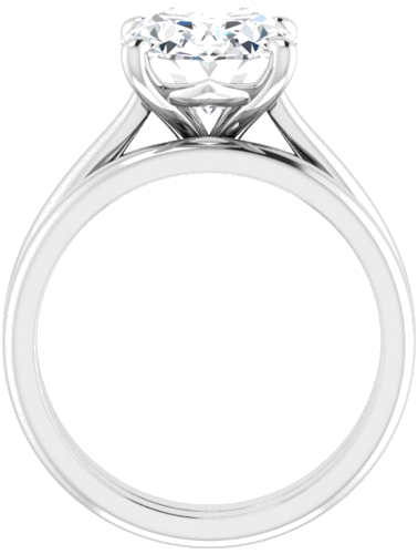 Sužadėtuvių Žiedas „Solitaire“ 585 Baltojo Aukso Oval 11mm x 9mm (7)