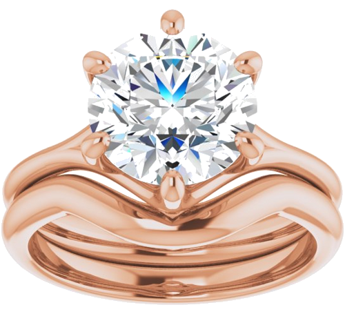 14K Rose 9 mm Round Engagement Ring Mounting (8)