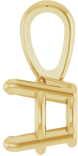 10K Yellow 5 mm Round 4-Prong Pendant Mounting (3)