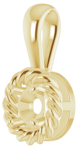 Pakabukas „Rope“ 585 Geltonojo Aukso Round 4.1mm (2)