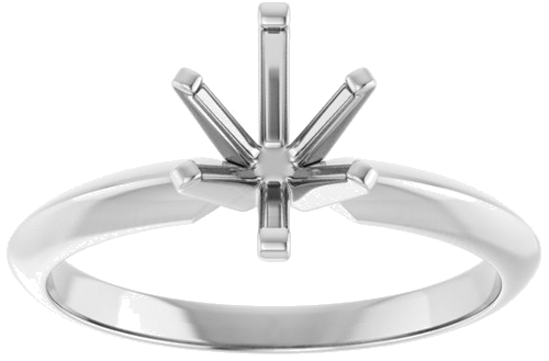 14K White 7.75x5.7 mm Oval 6-Prong Solitaire Engagement Ring Mounting (3)