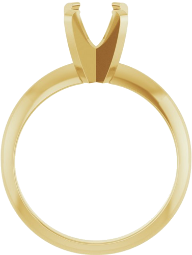 14K Yellow 8x6 mm Oval Solitaire Engagement Ring Mounting (2)