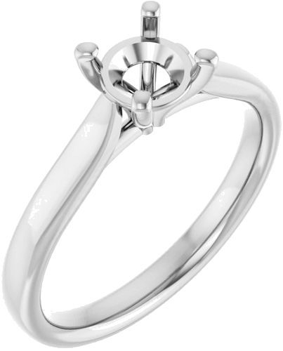 Platinum 5.8 mm Round Engagement Ring Mounting (1)