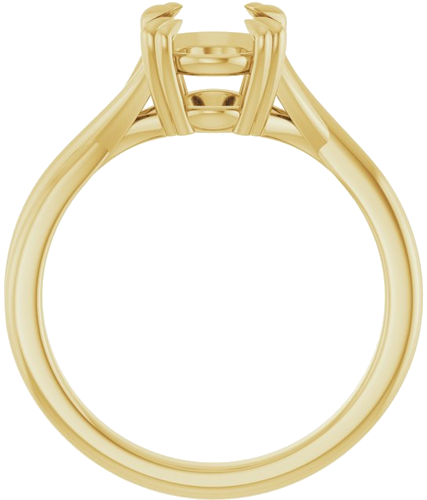 Sužadėtuvių Žiedas „Solitaire“ 585 Geltonojo Aukso Oval 9mm x 7mm (2)