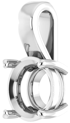 Continuum Sterling Silver 10 mm Round Pendant Mounting (2)