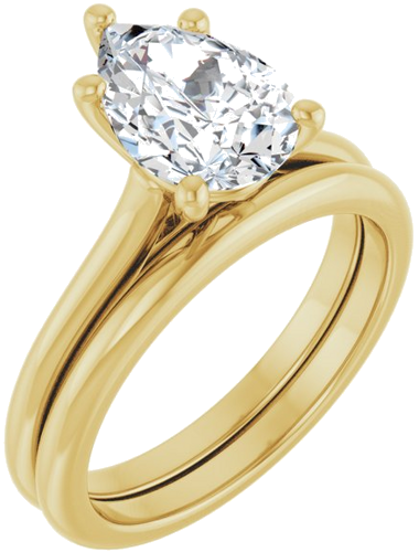 14K Yellow 10x7 mm Pear Solitaire Engagement Ring Mounting (6)