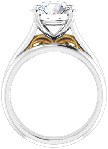 14K White   Yellow 9.4 mm Round Engagement Ring Mounting (7)