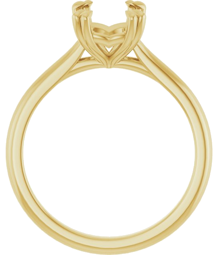 Sužadėtuvių Žiedas „Solitaire“ 585 Geltonojo Aukso Emerald 8mm x 6mm (2)