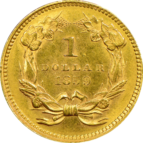 1 dollar Grand Indian Princess (1856-1889) US Gold Coin (2)