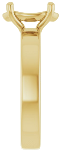 14K Yellow 10x8 mm Oval Solitaire Engagement Ring Mounting (4)