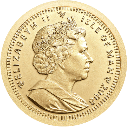 1/25 oz Prince Charles and Sons 2008 Isle of Man Gold Coin (2)