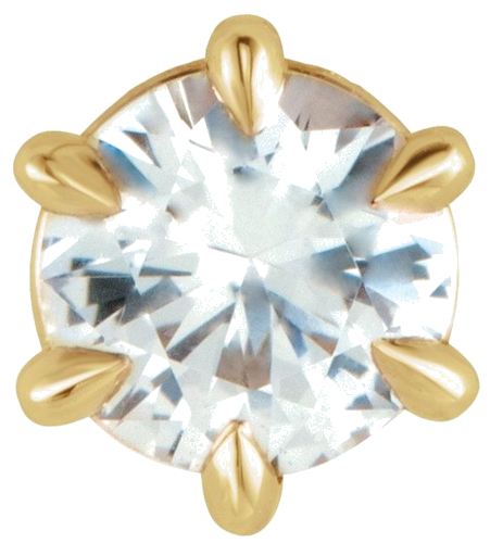 Pakabukas „Solitaire“ 585 Geltonojo Aukso Round 5.5mm (3)