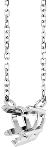 Sterling Silver 6 mm Heart Solitaire 18  Necklace (2)