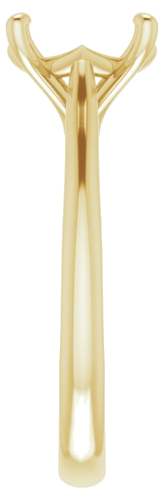 14K Yellow 9 mm Round Solitaire Engagement Ring Mounting (4)