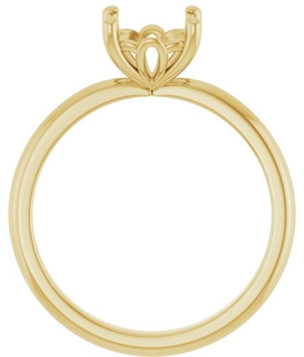 Sužadėtuvių Žiedas 14k yellow gold Cushion 7mm (2)