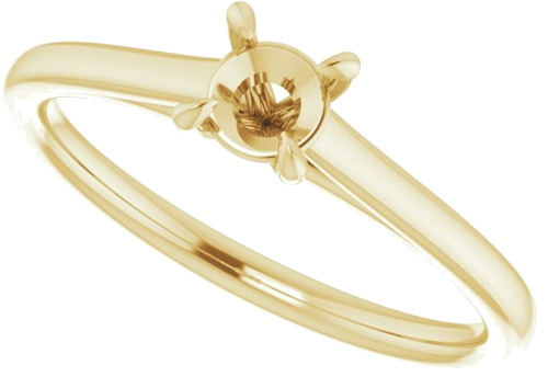 Sužadėtuvių Žiedas „Claw-Prong Solitaire“ 14k yellow gold Round 4.4mm (5)