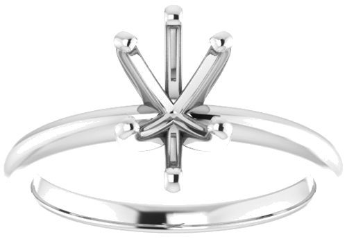 Platinum  9x6 mm Pear Solitaire Engagement Ring Mounting (3)